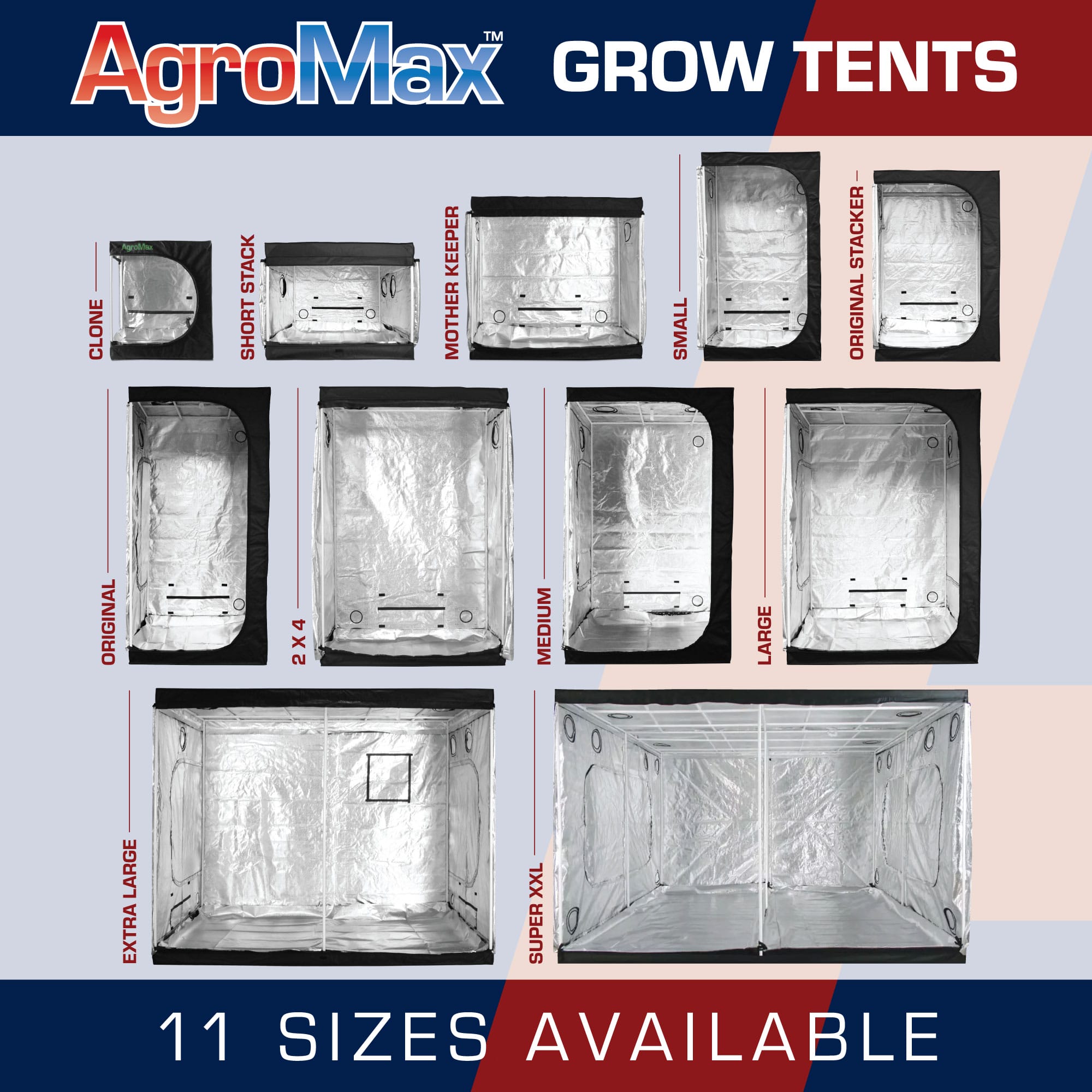 AgroMax Grow Tent Sizes