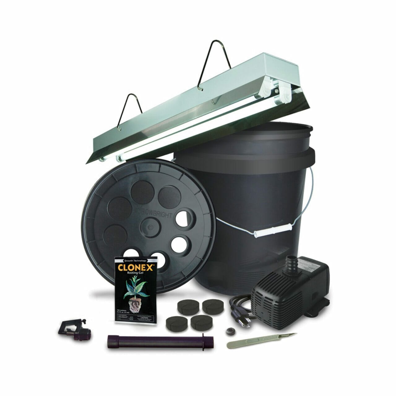 Complete GrowBright 8 Site Cloner Bucket Kit HTG Supply