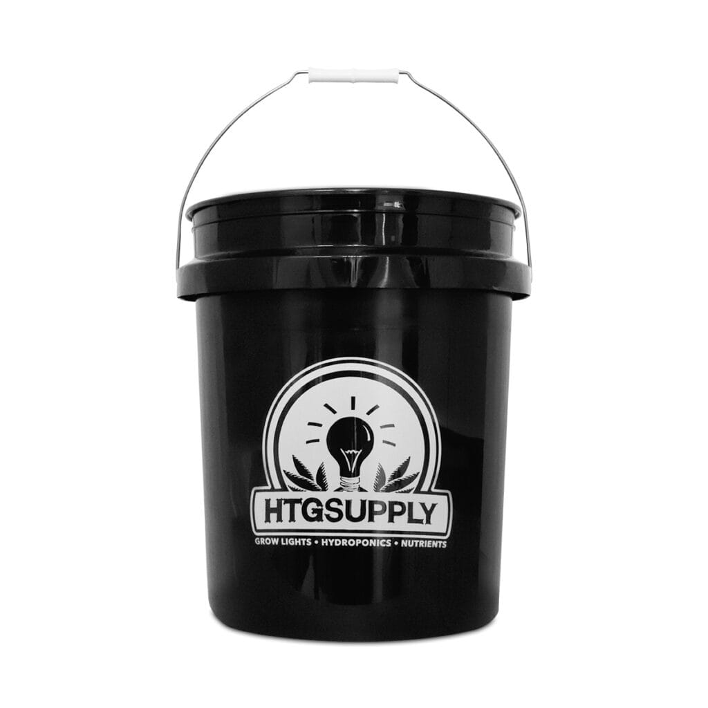 5 Gallon Black Bucket for Hydroponics HTG Supply
