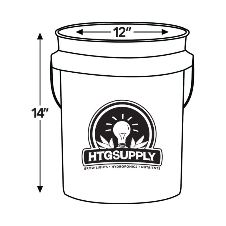 5 Gallon Black Bucket for Hydroponics HTG Supply