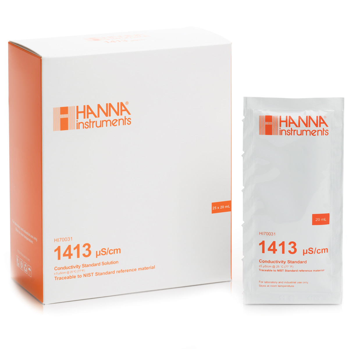 Hanna 1413 Calibration Solution - 20 ml 25 pk