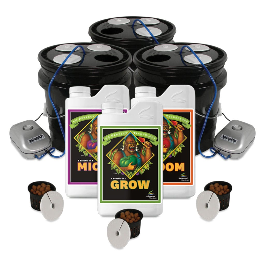 Hydro Kits Bubble Boy 4 Banger 3 Pack An Ph Perfect Grow Micro Bloom 1 Liters