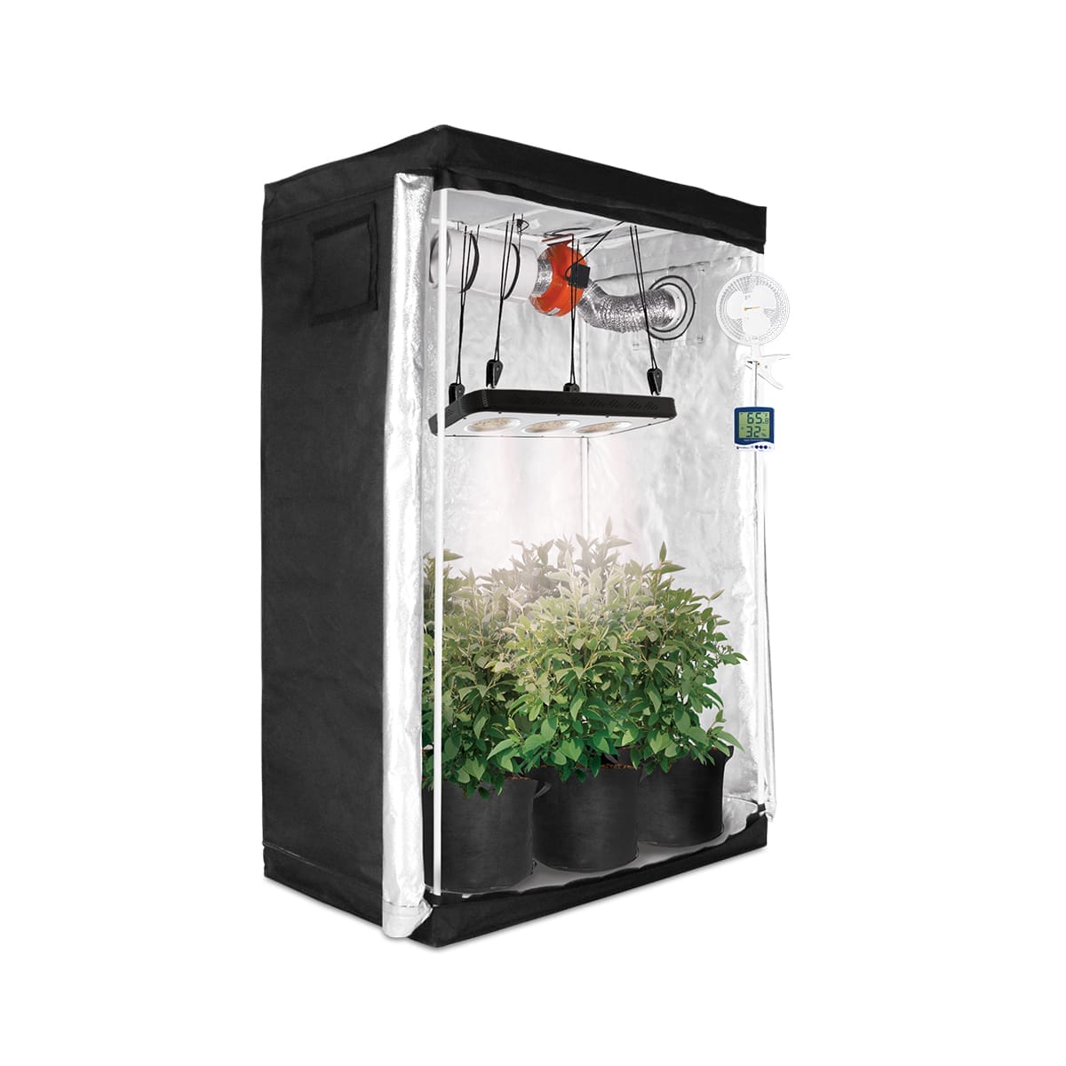 2x4 Grow Tent Kit LED with Organic Potting Soil HTG Supply