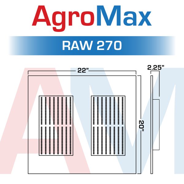 Agromax Raw 270 Full Spectrum Led Dimensions