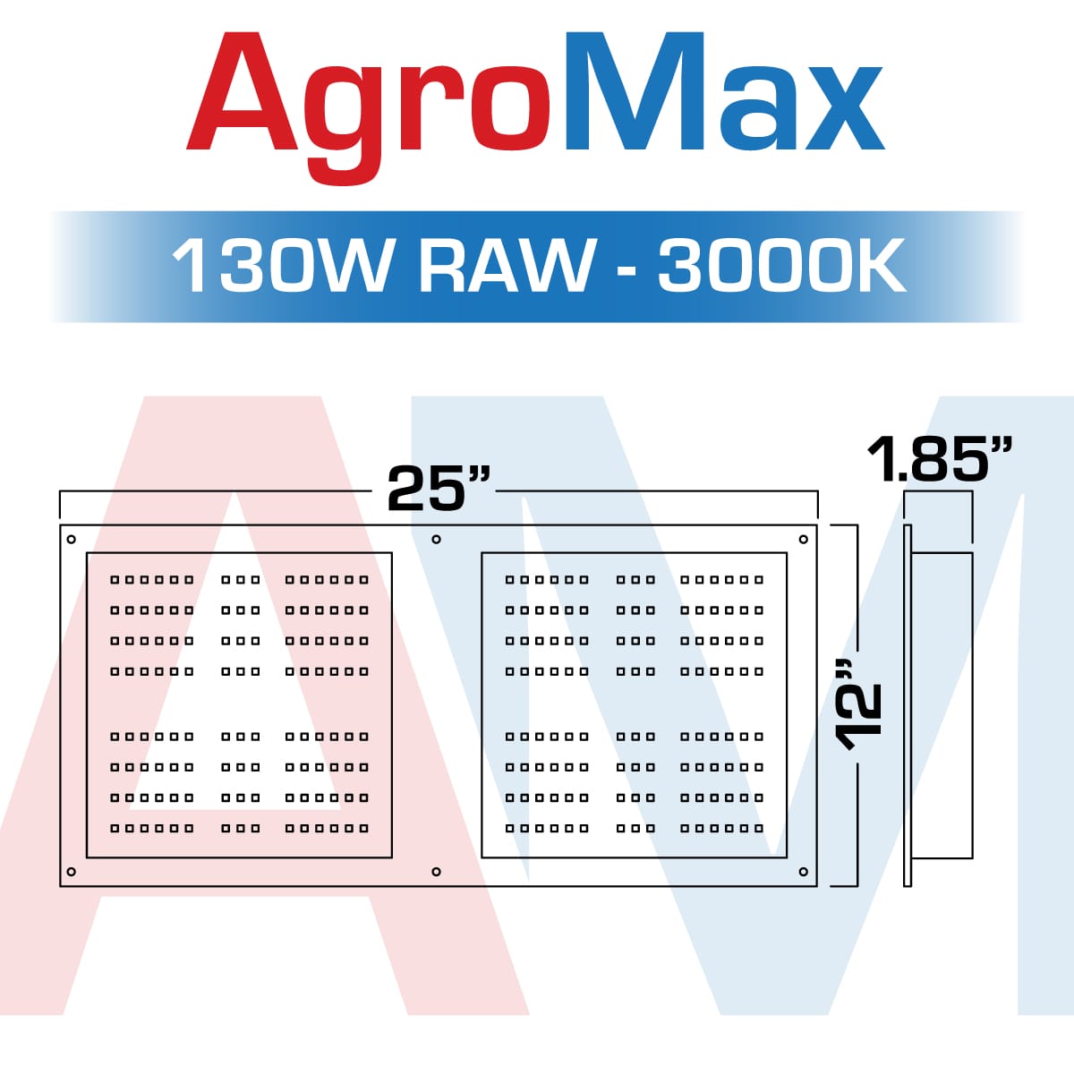 Agromax Raw 130 Full Spectrum Led 3K Fixture Specs