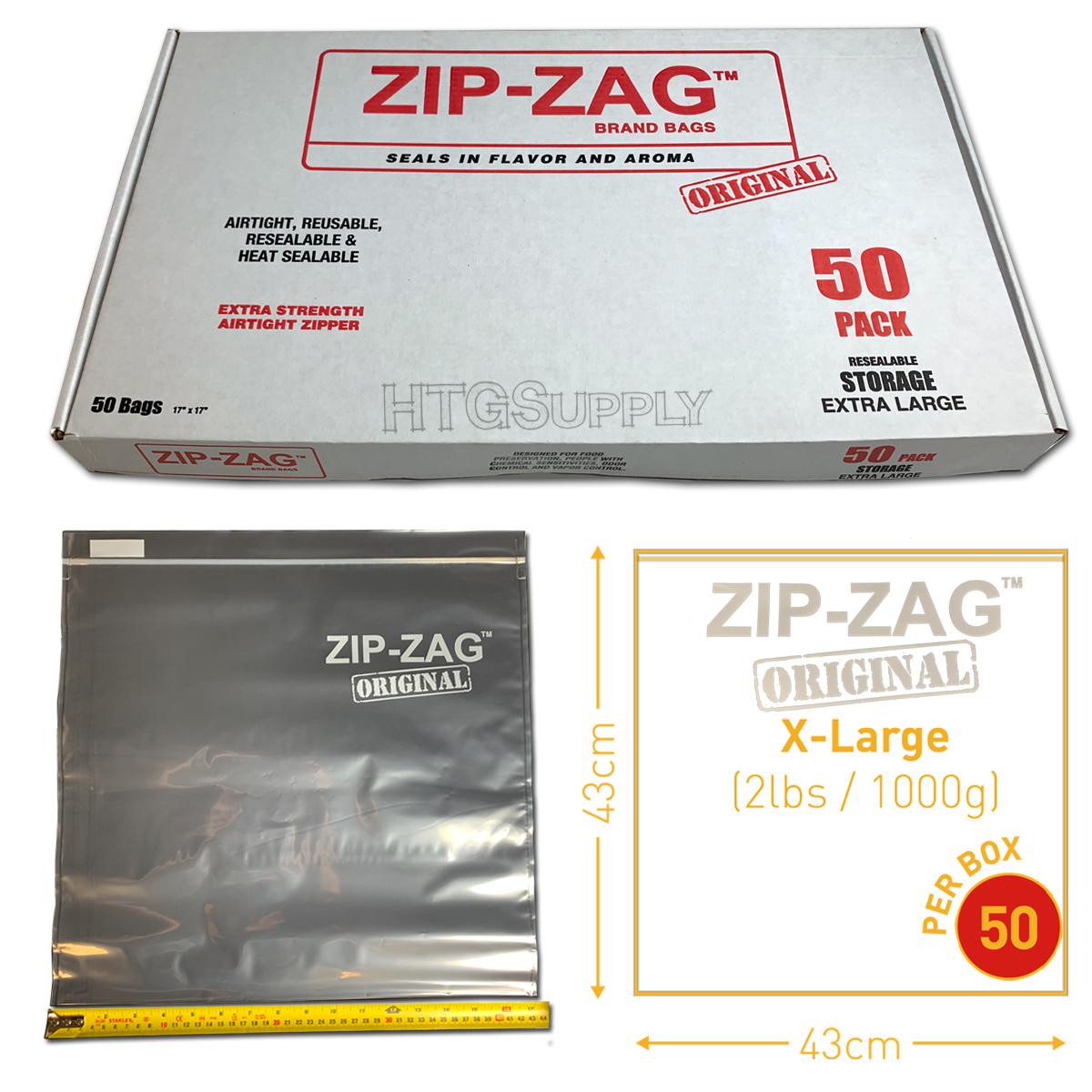 Zip Zag Xl 50 Pack