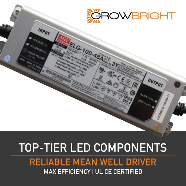 SS-1000 100w LED Grow Light Meanwell Drivers