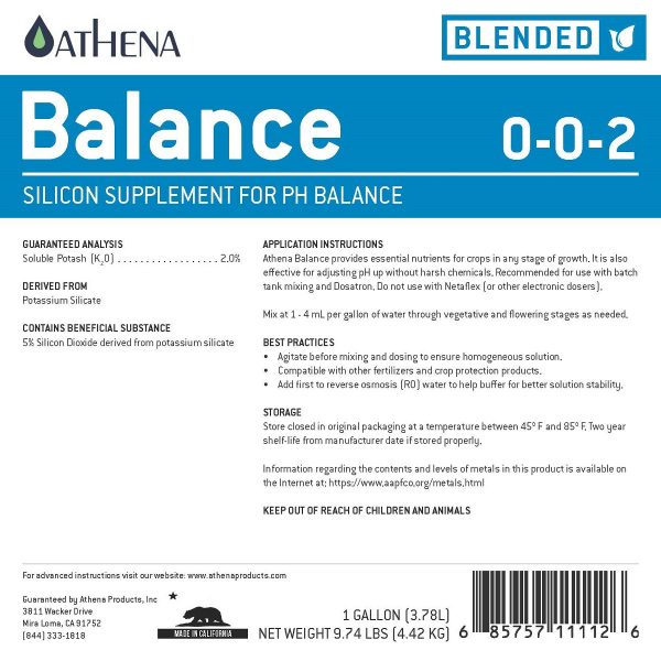 Athena Balance Label