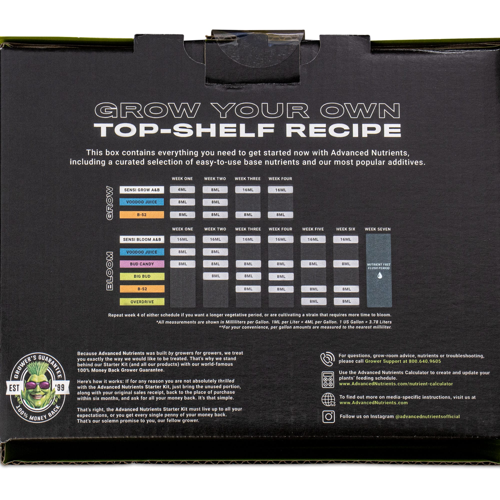 Advanced Nutrients Starter Kit Top Shelf Recipe