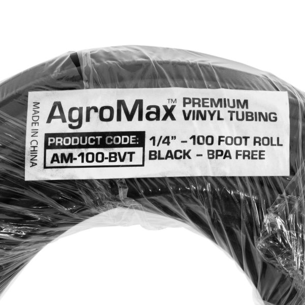 AgroMax Black Vinyl Hydroponic Tubing .25 Inch - 100 Foot