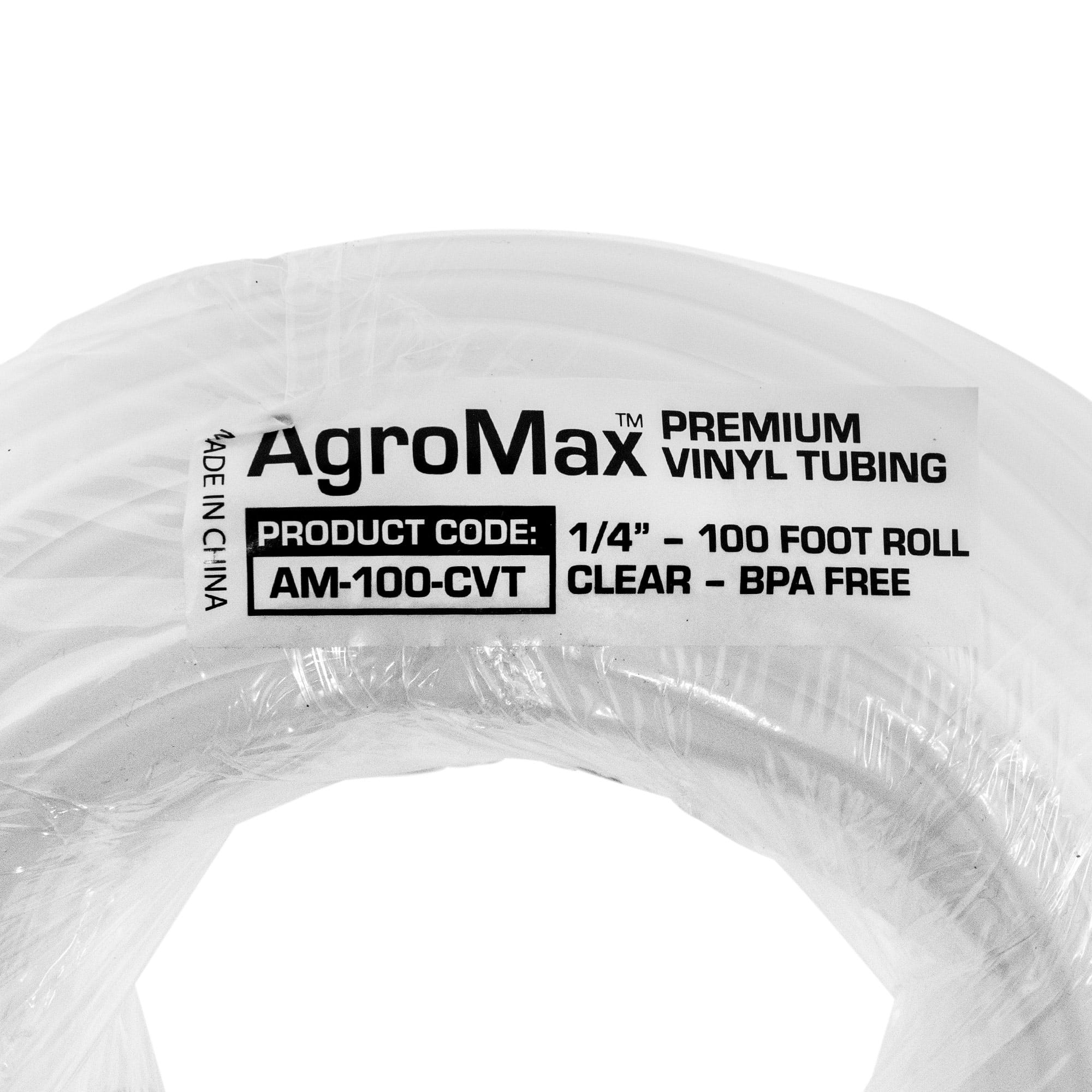 AgroMax Clear Vinyl Hydroponic Tubing .25 Inch - 100 Foot