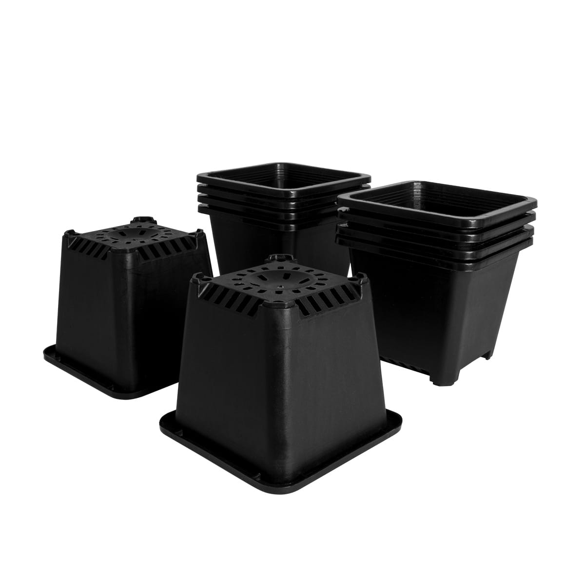 HTG Supply 4 Inch Plastic Nursery Square Pot ⋆ HTG Supply Hydroponics