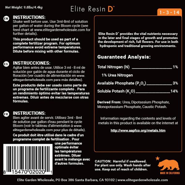Elite Resin D Label