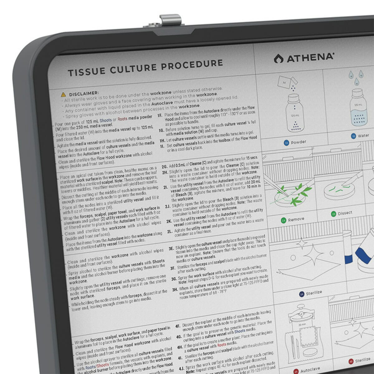 Athena Tissue Culture Kit Procedure