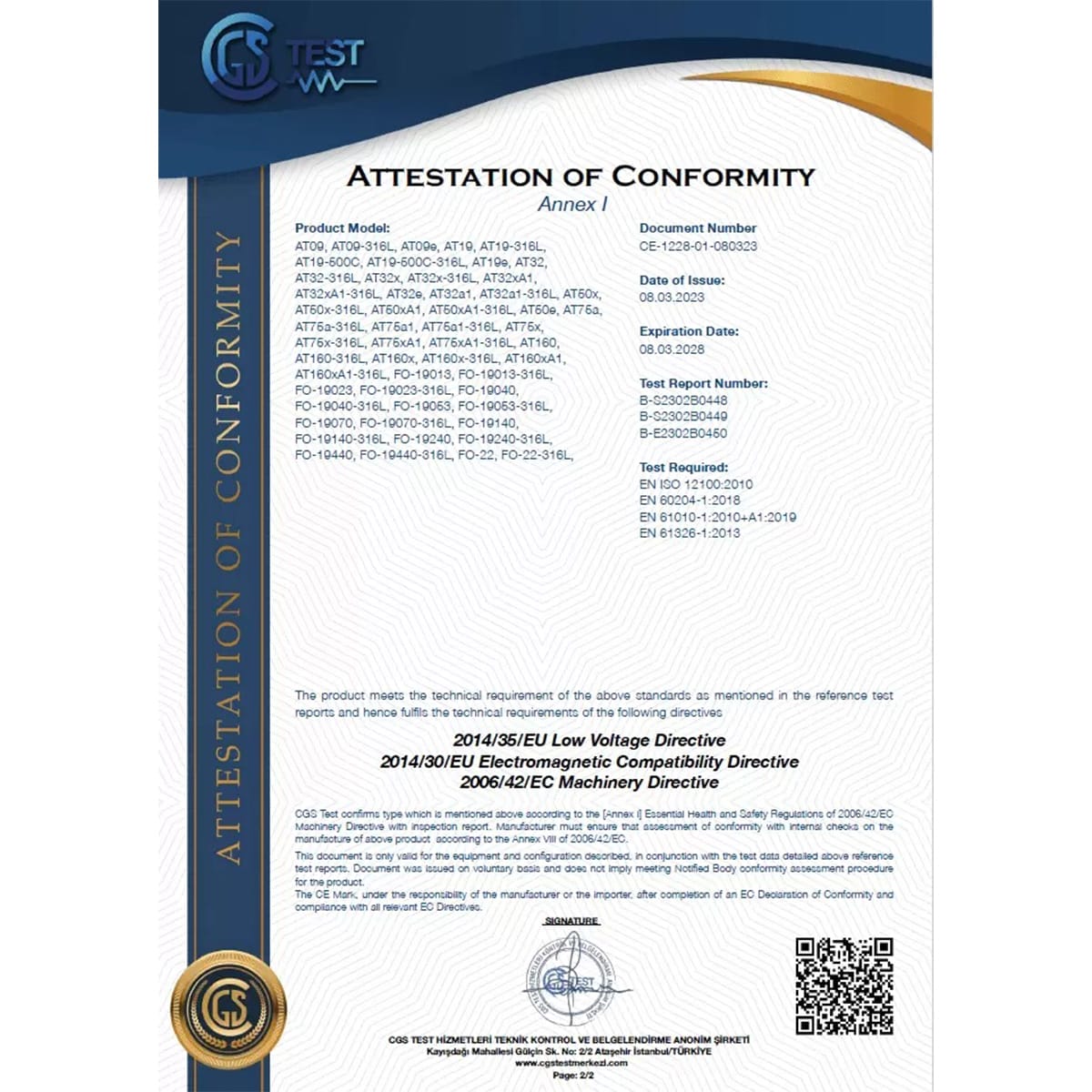 AccuTemp 1.9 Cu Ft Vacuum Oven CE Certification 2