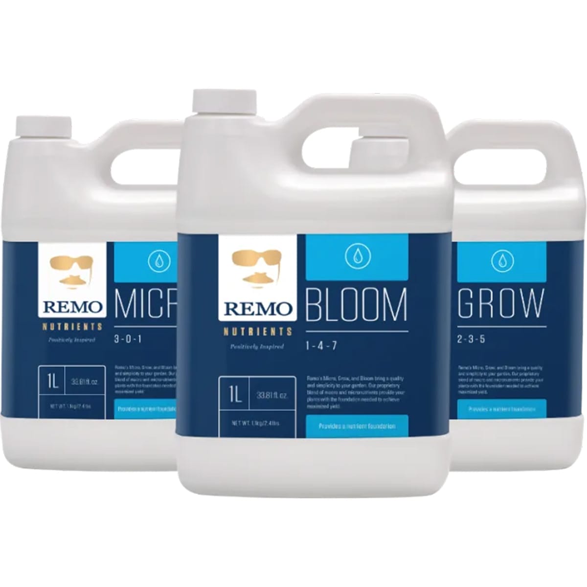 Remo Nutrient Micro Grow Bloom Base Nutrients